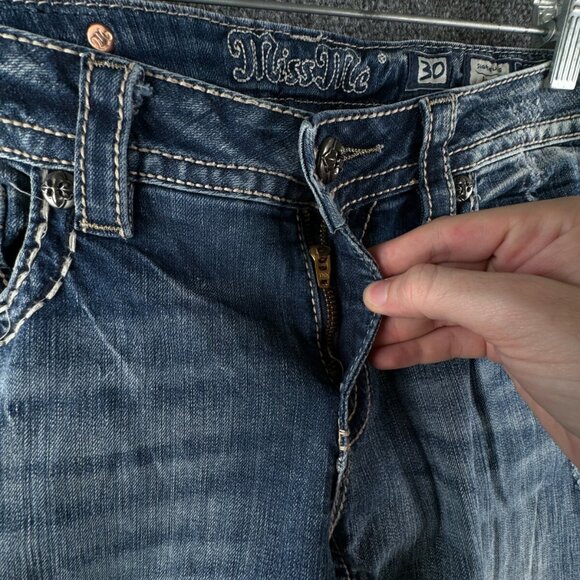 Miss Me Signature Boot Embellished Jeans Size 30x34 JP5853B2 Urban Cotton Blend - Picture 11 of 16